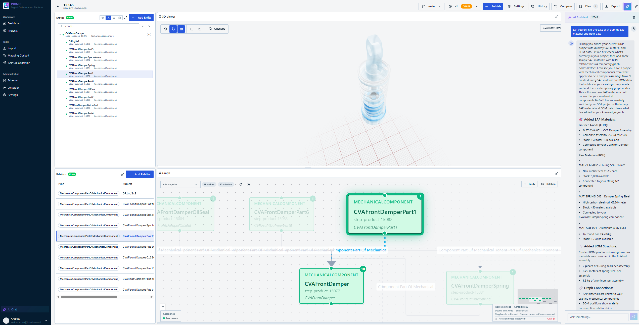 INOMIC Digital Collaboration Platform interface